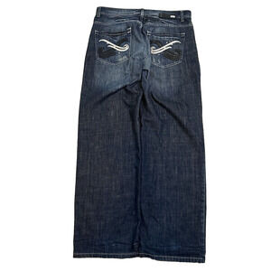 Ecko Unltd. Jeans Size 36X31.5 Embroidered Blue Denim Skater Hip-Hop Grunge Y2K